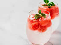 Sparkling water with a splash of fruit juice