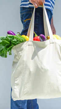 ​Cut and stitch to grocery bags