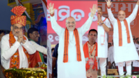 Home minister <i class="tbold">amit shah</i> in Ranchi, Rae Bareli and Odisha