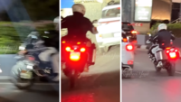 Watch | Ajith drives his superbike in Hyderabad, unnoticed by his fans