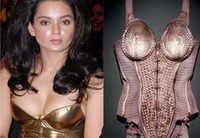 Kangana's metallic bra is reminiscent of Madonna's conical bra