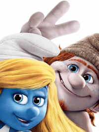 New pictures of <i class="tbold">the smurfs 2</i>