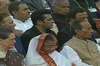 Who was there at Narendra Modi's swearing - in ceremony?