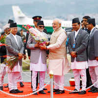 New pictures of <i class="tbold">modi's nepal visit</i>