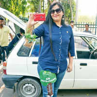 Shabana Shah during a road show on World <i class="tbold">environment day</i>