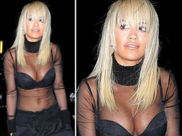 Leaked rita ora looks hot in see through blue outfit
