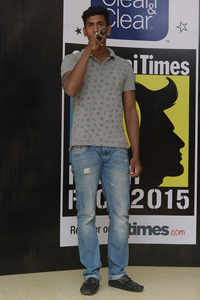 Naveen, second runner-up, during the Clean & Clear Chennai Times Fresh Face 2015 auditions