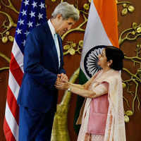 John Kerry's <i class="tbold">india visit</i>