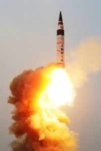 New pictures of <i class="tbold">agni missiles</i>