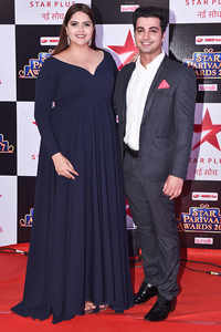 Anjali Anand and Meherzan Mazda at <i class="tbold">star parivaar awards</i> 2017