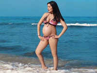 Celina Jaitly shows off her baby bump in a beautiful bikini shoot
