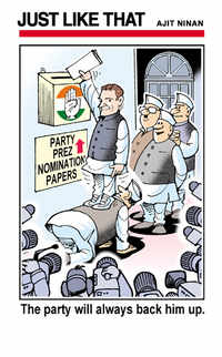 Rahul Gandhi files nomination for Congress president