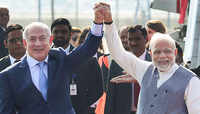 Israeli PM Benjamin Netanyahu's <i class="tbold">india visit</i>