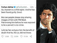 Farhan Akhtar urges trollers to stop mocking PM Modi with a rape convict, Asaram Bapu