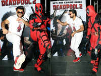 Ranveer Singh quirky at his best at the special screening of '<i class="tbold">deadpool 2</i>'