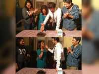 Anil Kapoor and Divya Dutta in <i class="tbold">celebration mood</i> on the sets of 'Fanney Khan'