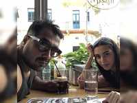 Anurag Kashyap shares a selfie with his daughter from Athens
