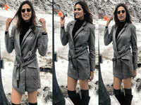 Pic: Sargun Mehta’s shade of <i class="tbold">grey</i> is the winter wardrobe staple