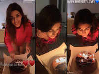 ​Photos: Kriti Sanon rings in her birthday with <i class="tbold">sister nupur sanon</i> and Mukesh Chhabra