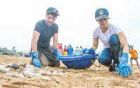 Clean-up drive at <i class="tbold">versova beach</i>