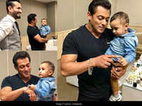 Salman Khan plays with Irrfan Pathan’s munchkin