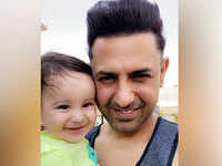 ​The happy picture of Gippy Grewal with his youngest son Gurbaaz is the best thing to kill your Monday blues