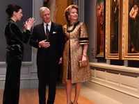 King Phillippe and Queen Mathilde of Belgium toured the Museum of Fine Arts in Ghent “Hand-in-Hand”