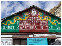 ​Rinchen Cafeteria is located at 18,360 Ft