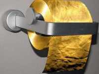 Gold <i class="tbold">toilet paper</i> for a dazzling dump