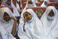 Almost 300 <i class="tbold">kidnapped</i> schoolgirls freed in Nigeria