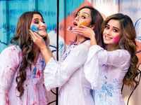 <i class="tbold">aarti singh</i>, Tina Datta and Abigail Pande share their crazy Holi memories