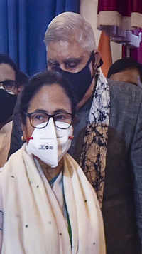 <i class="tbold">west bengal cm</i> Mamata Banerjee and governor Jagdeep Dhankar.