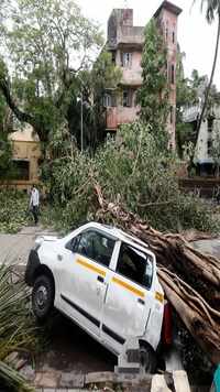 Mumbai: Damage from heavy rains and winds due to Cyclone Tauktae.