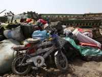Belongings of the Pakistan train collision victims