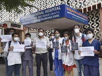 Doctors' protest in Hyderabad