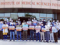 Doctors' protest in Patna