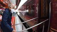 President Kovind boards a special train at Safdarjung railway station for Kanpur.