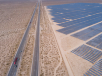 Solar panels near the California 14 Highway