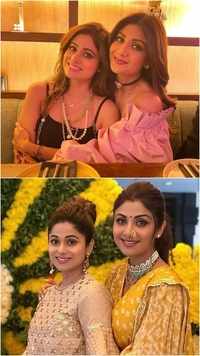 These pics of Shamita Shetty and sister Shilpa Shetty Kundra are too cute to be missed