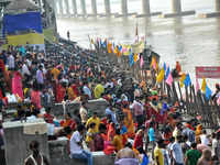 Chhath Puja celebrations: Photos of decked up ghats, markets