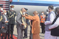 In pics: President <i class="tbold">ram nath kovind</i> arrives in Kanpur