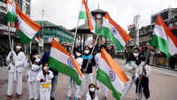 In photos: First Republic Day crowd in 73 years watches flag-hoisting at Lal Chowk clock tower