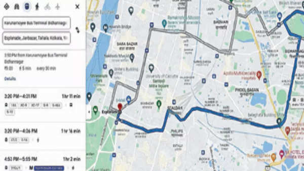 Patna To Kolkata Bus Route Map Google Maps: Live Bus Tracking On Google Maps Soon | Kolkata News - Times  Of India