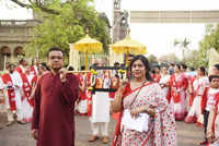 New pictures of <i class="tbold">rabindranath tagore's birthday celebration</i>