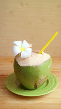 ​Coconut water is 94% water. So it is basically free from fats.​
