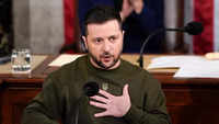 'Alive and kicking': War-torn Ukraine's President <i class="tbold">volodymyr zelenskyy</i> gives historic address to US Congress