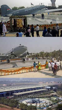 ​Biju <i class="tbold">patnaik</i>'s iconic Dakota aircraft brought to Odisha