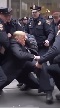 AI shows Trump getting gang-tackled by New York City police officers