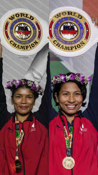 ​<i class="tbold">nikhat zareen</i>, Lovlina Borgohain crowned world champions