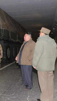 ​Kim Jong Un inspecting the test-fire of the new Hwasongpho-18 ICBM​